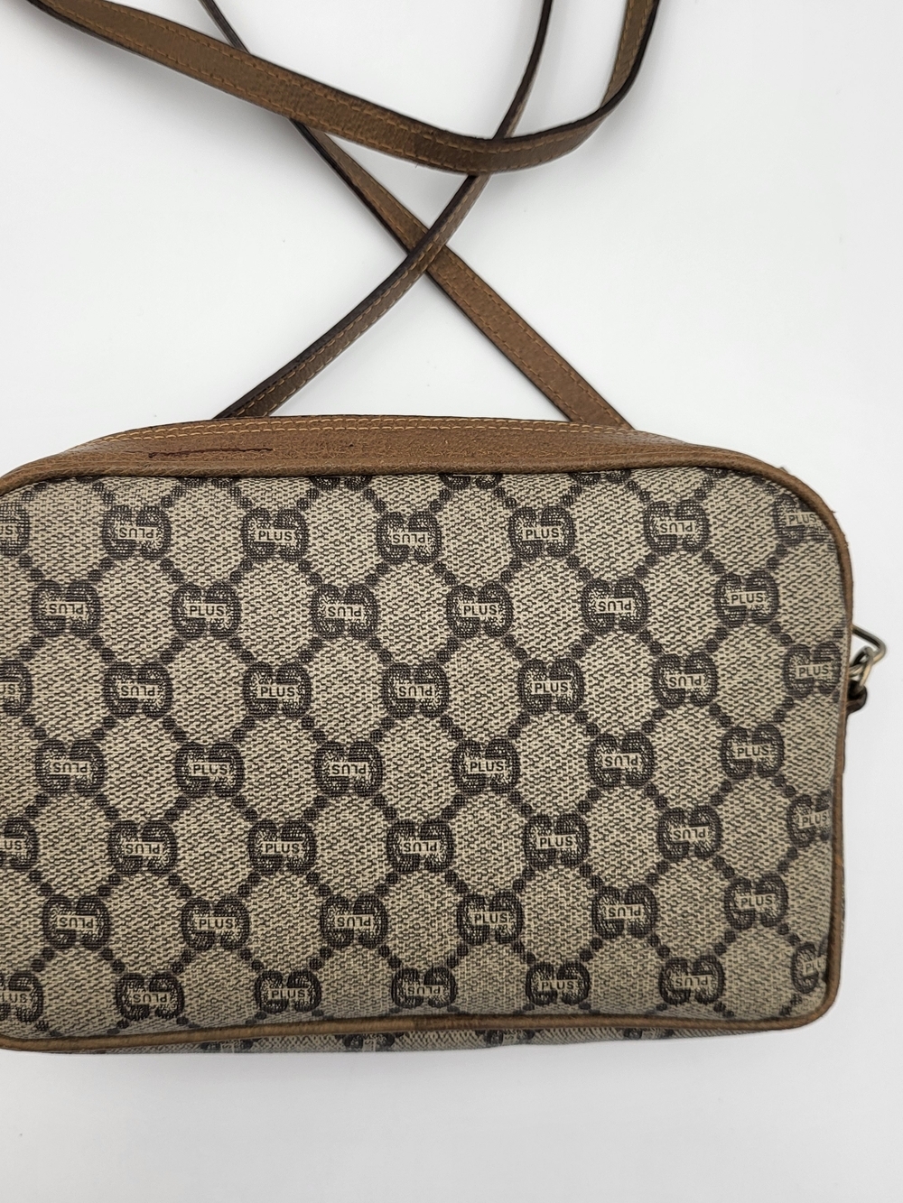 GUCCI GG PLUS CANVAS BEIGE SHOULDER CROSSBODY BAG..Vintage Authentic.. - Picture 3 of 16